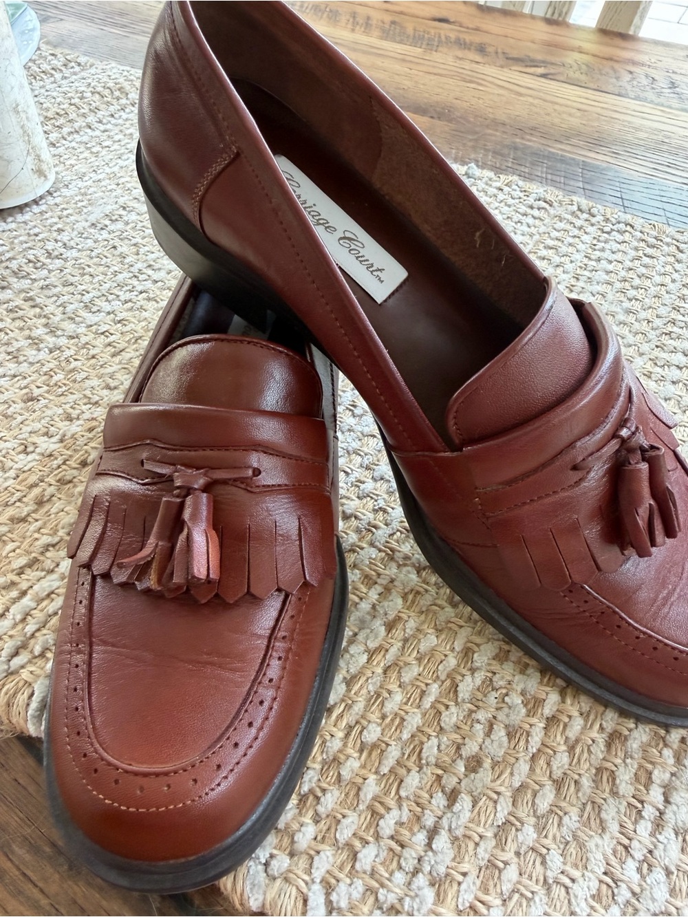Heritage Tassel Fringe Loafers - Brown Leather